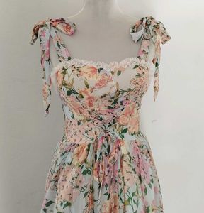 Floral goddess chiffon dress