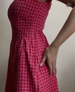 Pink Fit &amp; Flare Dress