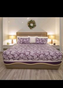 Cotton Rich Double Bedsheet With 2 Pillow Covers