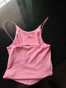 Chic Pink Ribbed Tank Top