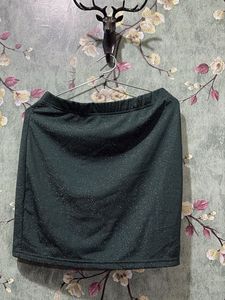 Sparkly Green Mini Skirt