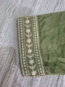 Green Embroidered Dress