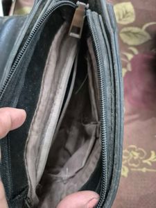 Vintage Black Leather Camera Bag