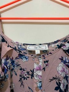 Floral Cold Shoulder Top 34 half