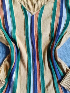 Winter Striped Knit Top