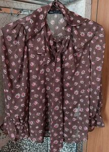 Floral Ruffle Blouse