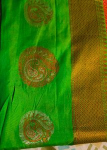 Pink &amp; Green Saree.