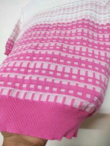 Pink Ombre Knit Top
