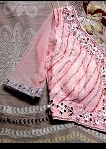Ready To Wear Saree With Designer Stitch Blouse