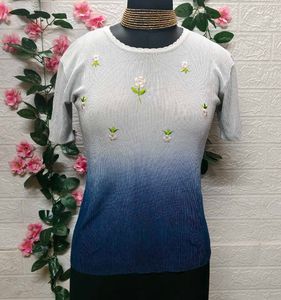 Buy Two Get One Free/ Floral Embroidered Top