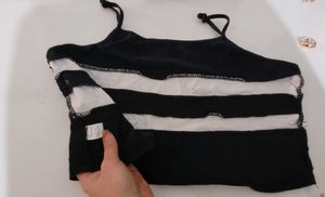 Black&amp;white Crop Top
