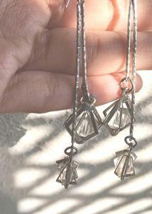 Elegant Silver-Tone Drop Earrings