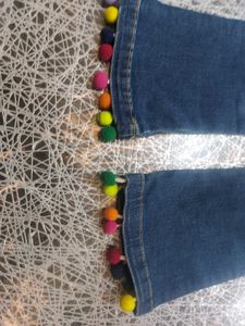 Girls Pom-Pom Jeans By NEXT