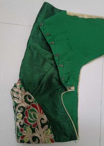 Embroidered Green Blouse