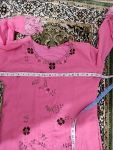 Full Work Kurti With Palazzo And Dupatta