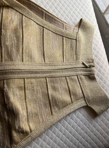 Golden bodycon dress