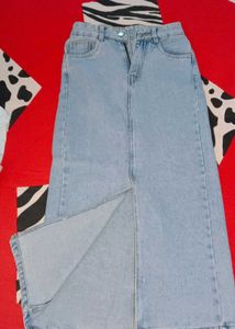 Denim Maxi Skirt
