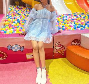 Light Blue Flowy Mini Dress