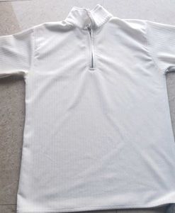 Stylish White Half-Zip T-Shirt