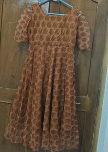 Dress. Frock With Neted Print 3/4