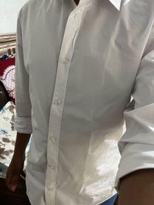 H&amp;M White Slim Fit Shirt