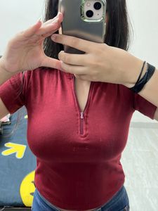 Maroon colour Top