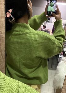 Green Knit Cardigan