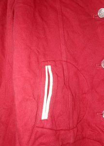 Red Button-Down Jacket