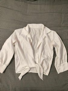 White Tie-Front shirt