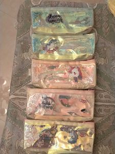 Cute Unicorn Pencil Cases - Set of 5