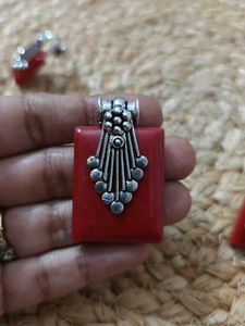Red Stone Jewelry Set