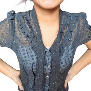 Black Mesh Top