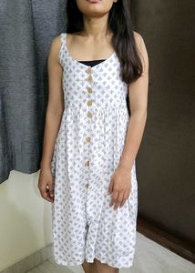 White Ethanic & Western Mix  Dress