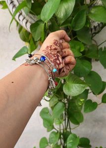Charm Bangle And (Free Bracelet)