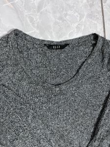 ELLE Gray Knit Top
