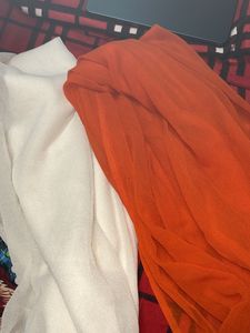 White And Orange Duppatta