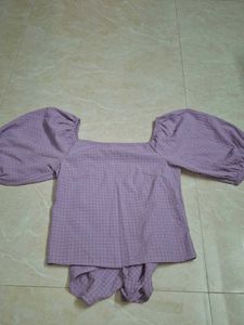 Lilac Checkered Top and Tunic