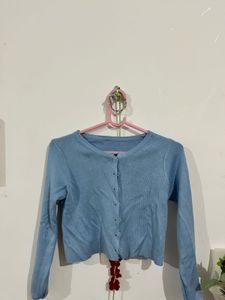 Cute Blue Knit Cardigan