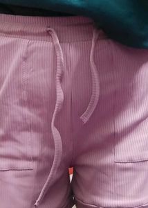 Solid Women Pink Shorts