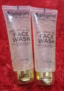 Pilgrim 24K Gold Gel Face Wash80ml+80ml(Pack of 2)
