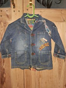 sale🎊🎆🎄🎉Denim Jacket with Fun Patches