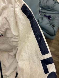 white windcheater jacket