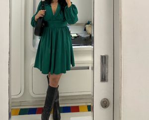 Emerald Green Mini Dress