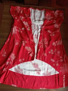 Floral Red Dress