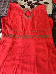 Red Gown With Shrug
