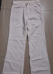 Straight fit White Denim Jeans
