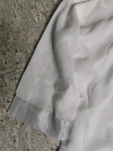 Elegant White Kurta with Detail