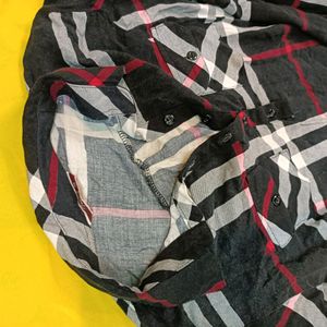 Plaid Flannel Shirt Tunic
