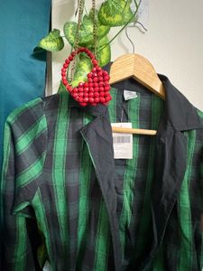 Green Checkered Co-ord Dress