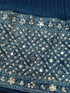 Teal blue palaZo set with dupatta